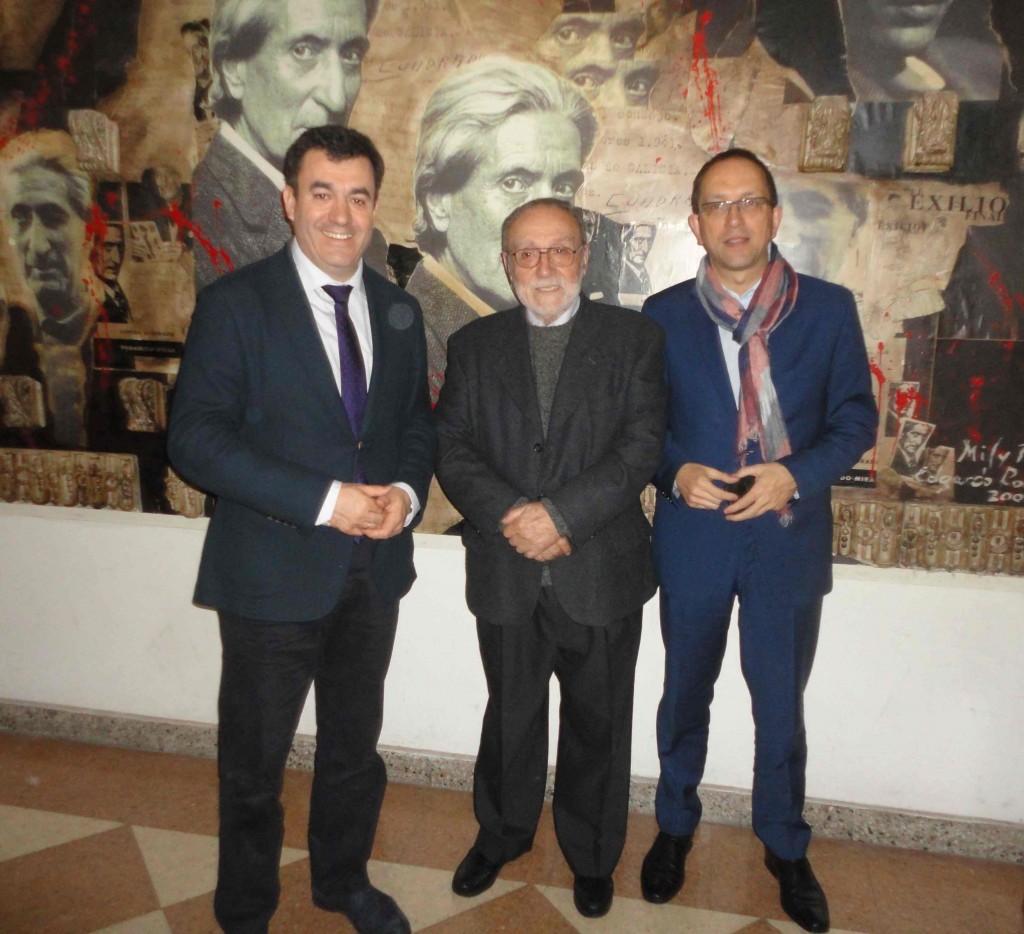 Lores Mascato junto al Conselleiro y al Secretario de Cultura de Galicia