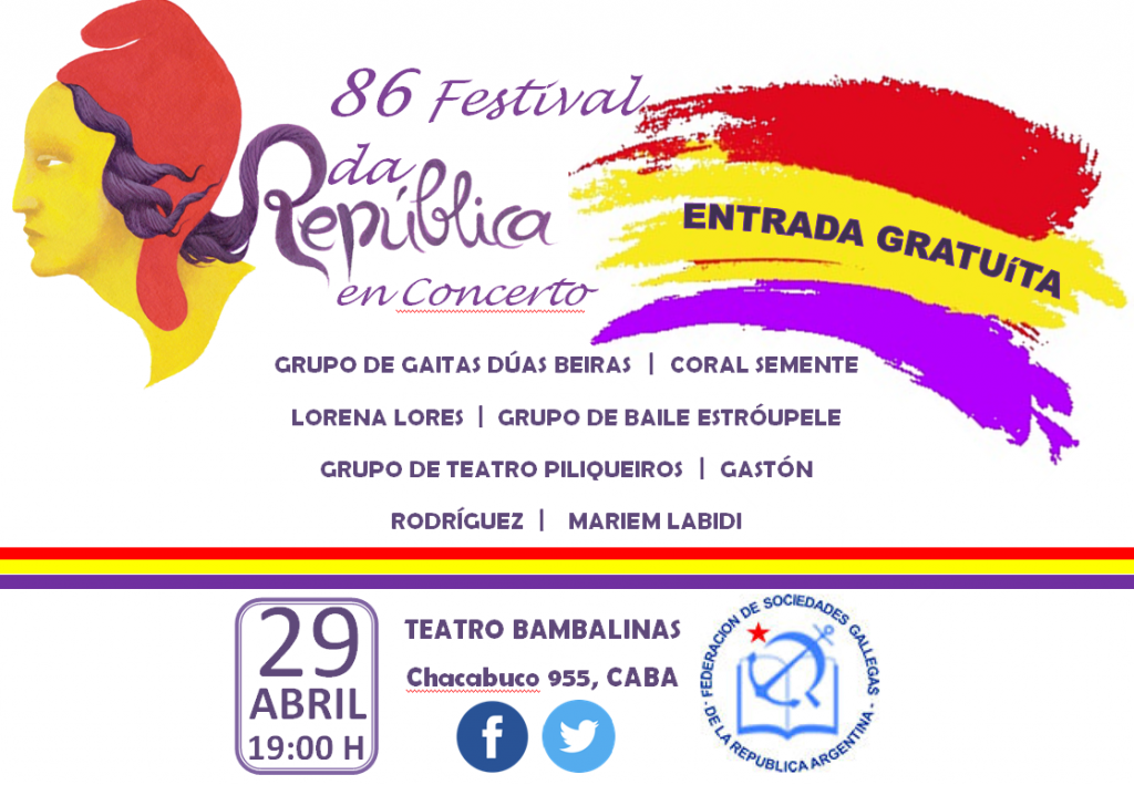 86 Festival da República na Federación de Sociedades Galegas da Arxentina